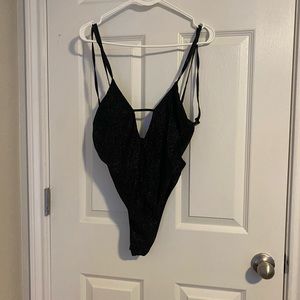 Black sparkly bodysuit